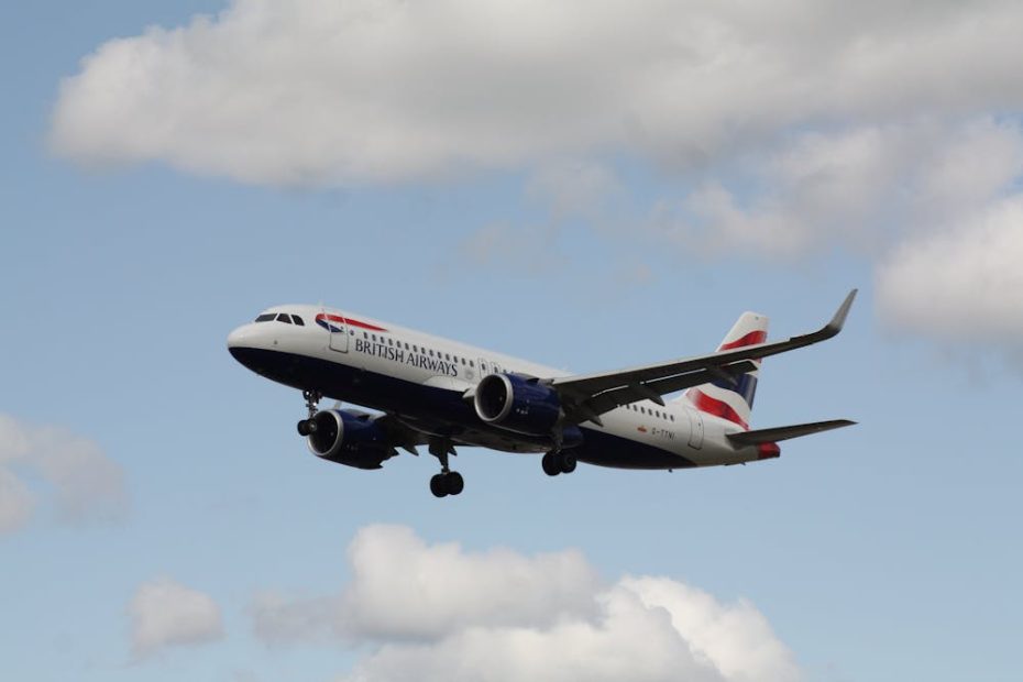 British Airways airplane in the sky