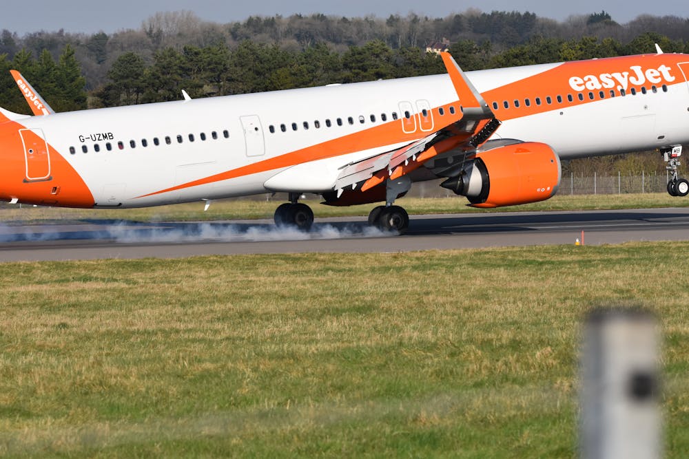 easyJet plane landing